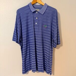 Cutter & Buck Blue Striped Polo Shirt- University of Florida Gators